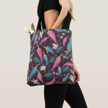 Bolso de mano de arte vintage con estampado de pim