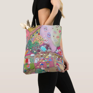 Tela Bolso de mano de arte vintage LALATOWN Escena del