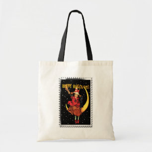 Tela Bolso de mano de bruja de Halloween vintage