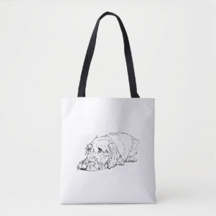 Tela Bolso de mano de Dachshund de pelo duro
