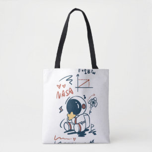 Tela Bolso de mano de dibujos animados espaciales astro