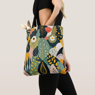 Tela Bolso de mano de diseño bohemio de la selva.