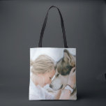 Tela Bolso de mano de doble cara con foto personalizada<br><div class="desc">Diseña tu propio bolso de mano con foto en ambos lados con tu imagen personalizada, con plantilla de imagen a sangre. Reemplaza este marcador de posición con tu propia foto, ya sea tuya, de tu perro, familia, damas de honor o cualquier otro tema. Sube fácilmente tus propias fotos con tus...</div>