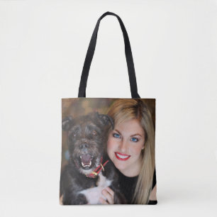 Tela Bolso de mano de doble cara con foto personalizada