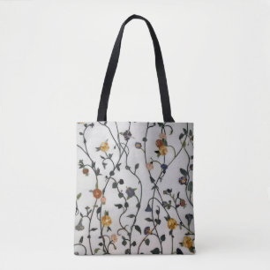 Tela Bolso de mano de flores y enredaderas