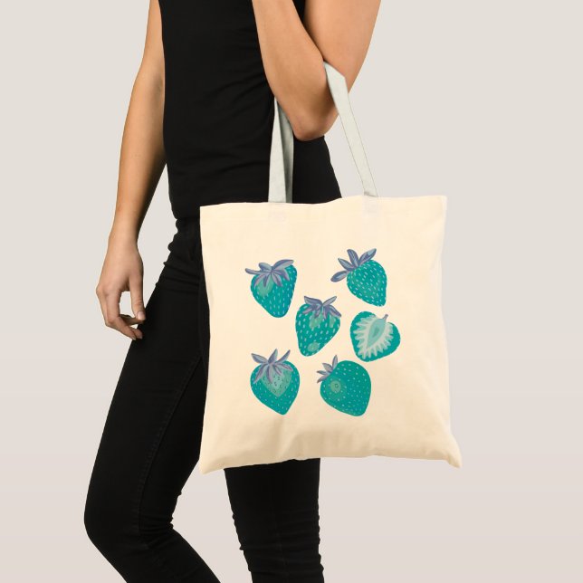 Tela Bolso de mano de fresa azul (Anverso (producto))