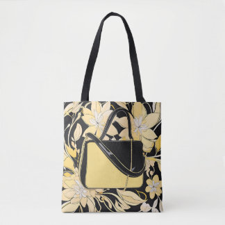 Tela Bolso de mano de ilusión floral Trompe L'oeil –