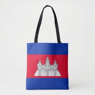 Tela Bolso de mano de la bandera patriótica de Camboya