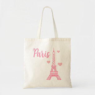 Tela Bolso de mano de la Torre Eiffel rosa regalo