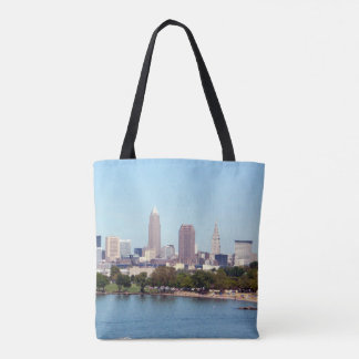Tela Bolso de mano de la vista del lago Cleveland, Ohio