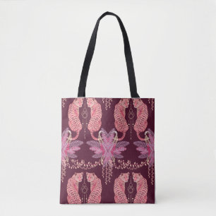 Tela Bolso de mano de leopardos rosas