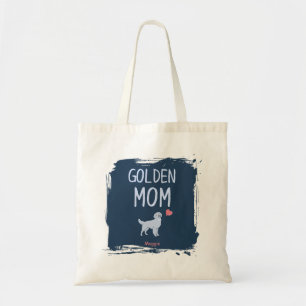 Tela Bolso de mano de mamá de Golden Retriever con nomb