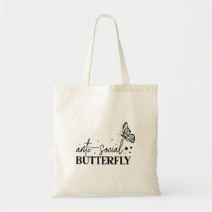 Tela Bolso de mano de mariposa divertida y linda