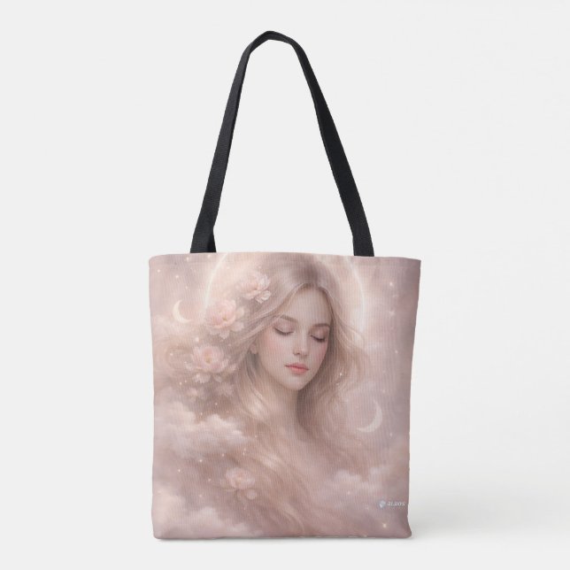 Tela Bolso de mano de mujer celestial soñadora – Suave  (Reverso)