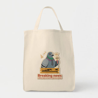 Tela Bolso de mano de noticias de palomas serias