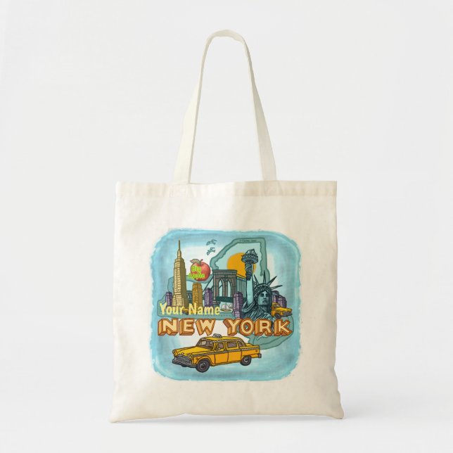 Tela Bolso de mano de Nueva York (Frente)