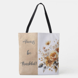 Tela Bolso de mano de otoño Siempre estar agradecido
