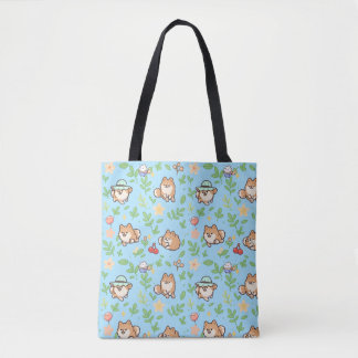 Tela Bolso de mano de primavera pastel Pomerania para m
