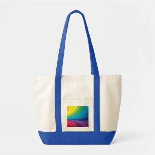 Tela Bolso de mano de remolino de arcoíris abstracto