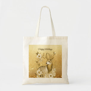 Tela Bolso de mano de Reno Floral Dorado