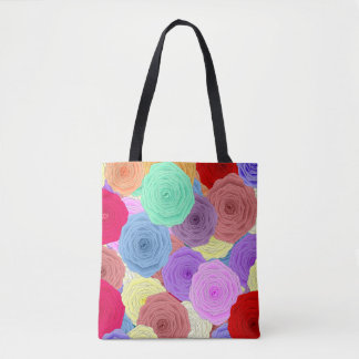 Tela Bolso de mano de rosas