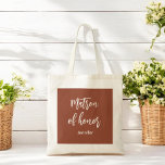 Tela Bolso de mano de Terracota Marrón para Matrona de<br><div class="desc">Bolso de mano para Matrona de Honor en Terracota Marrón para Boda,  Fiesta de Despedida de Soltera,  Fiesta de Regalos para la Novia,  Fiesta de Despedida de Soltera. Consulta más productos con este diseño en la colección a continuación.</div>
