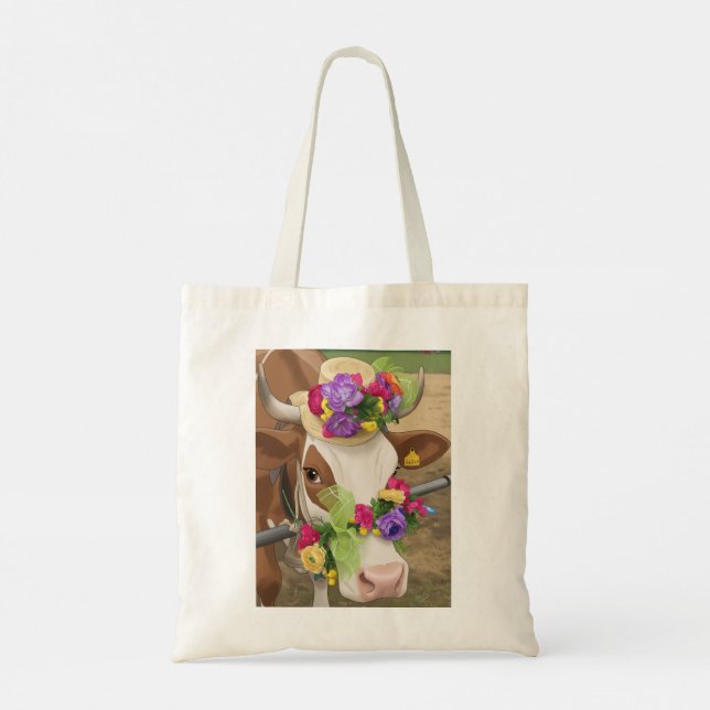 Tela Bolso de mano de vaca decorada (Reverso)