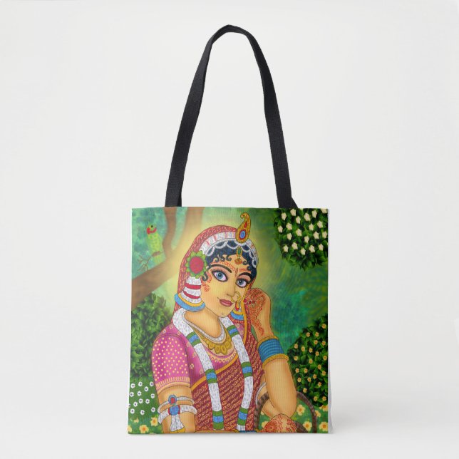 Tela Bolso de mano Diosa Radha (Anverso)