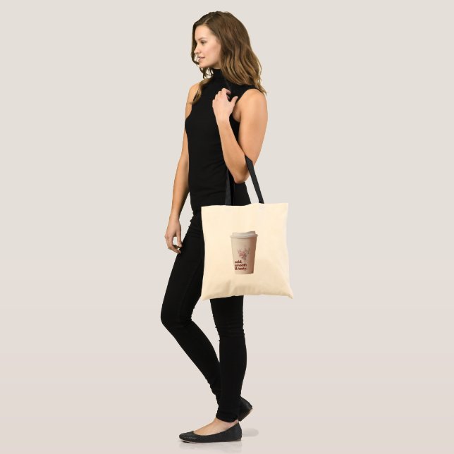 Tela Bolso de mano diseño de café (Anverso (modelo))