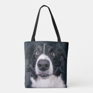 Tela Bolso de mano doble con foto de perro personalizad
