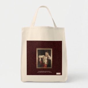 Tela Bolso de mano ecológico con la cita de Mencken "Am