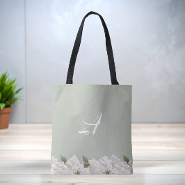 Tela Bolso de mano elegante con encaje verde salvia y m