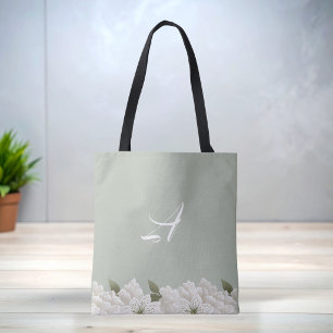 Tela Bolso de mano elegante con encaje verde salvia y m