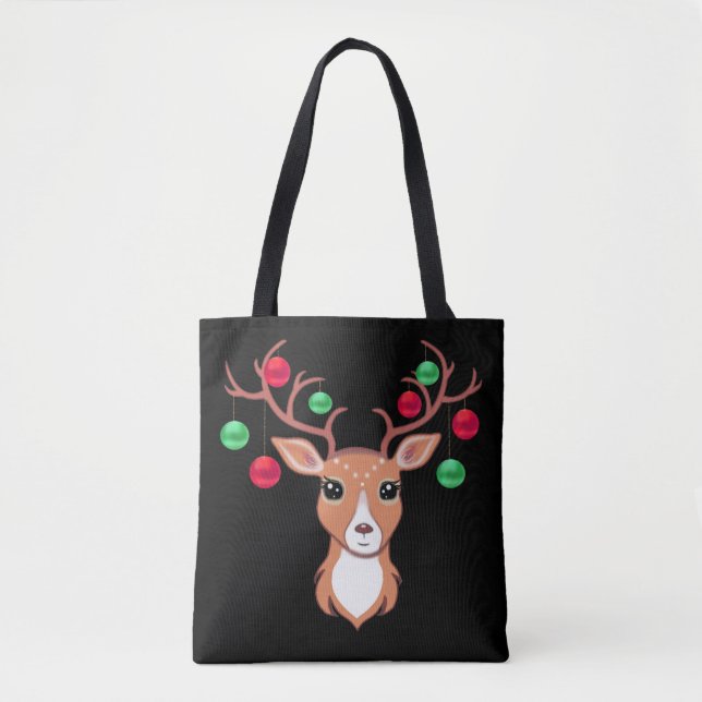 Tela Bolso de mano elegante de ciervo de Navidad (Anverso)
