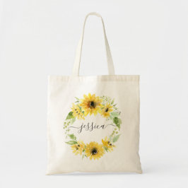 Tela Bolso de mano elegante de jardín de girasoles