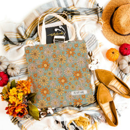 Tela Bolso de mano estético floral azul solo para mí