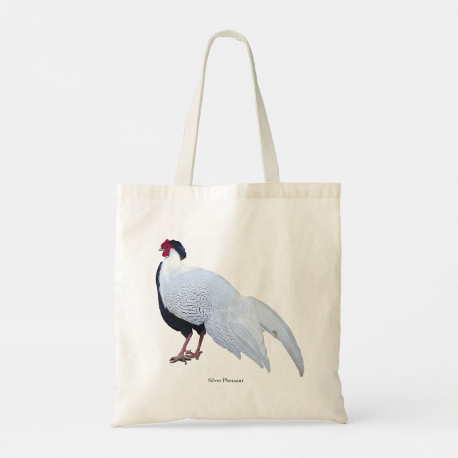 Tela Bolso de mano Faisán plateado (Reverso)