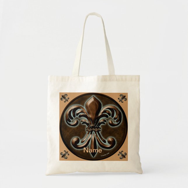 Tela Bolso de mano Fancy Fleur De Lis (Frente)