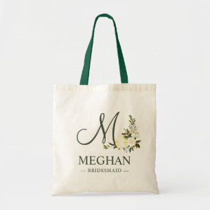 Tela Bolso de mano floral botánico de vegetación para d