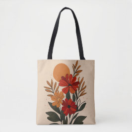 Tela Bolso de mano floral botánico elegante
