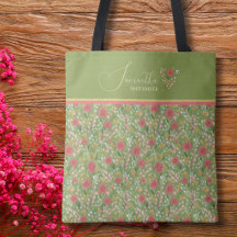 Bolso de mano floral elegante – Nombre personaliza