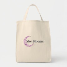 Bolso de mano floral inspirador She Blooms