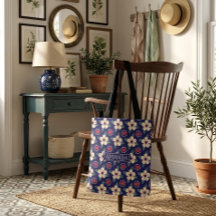 Bolso de mano floral personalizado con nombre