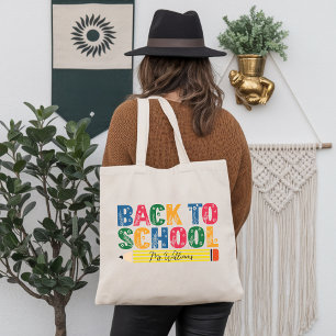 Tela Bolso de mano floral personalizado "De vuelta a la