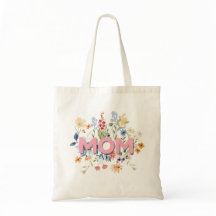 Bolso de mano floral personalizado para mamá