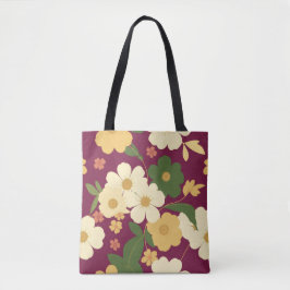Tela Bolso de mano floral púrpura