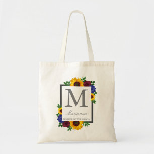 Tela Bolso de mano floral Sunflower Rose para boda