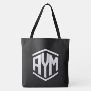 Tela Bolso de mano gráfico de hexágono con monograma ur