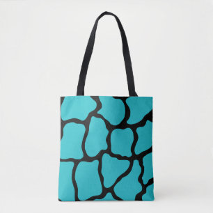 Tela Bolso de mano grande de playa jirafa turquesa Rega