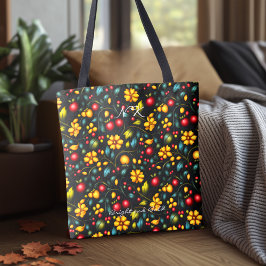 Tela Bolso de mano inspirado en Khokhloma brillante y a